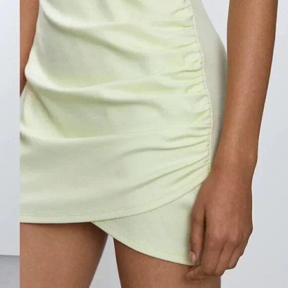 BABATON Aritzia Harrington yellow mini dress sz 00 - Picture 3 of 11